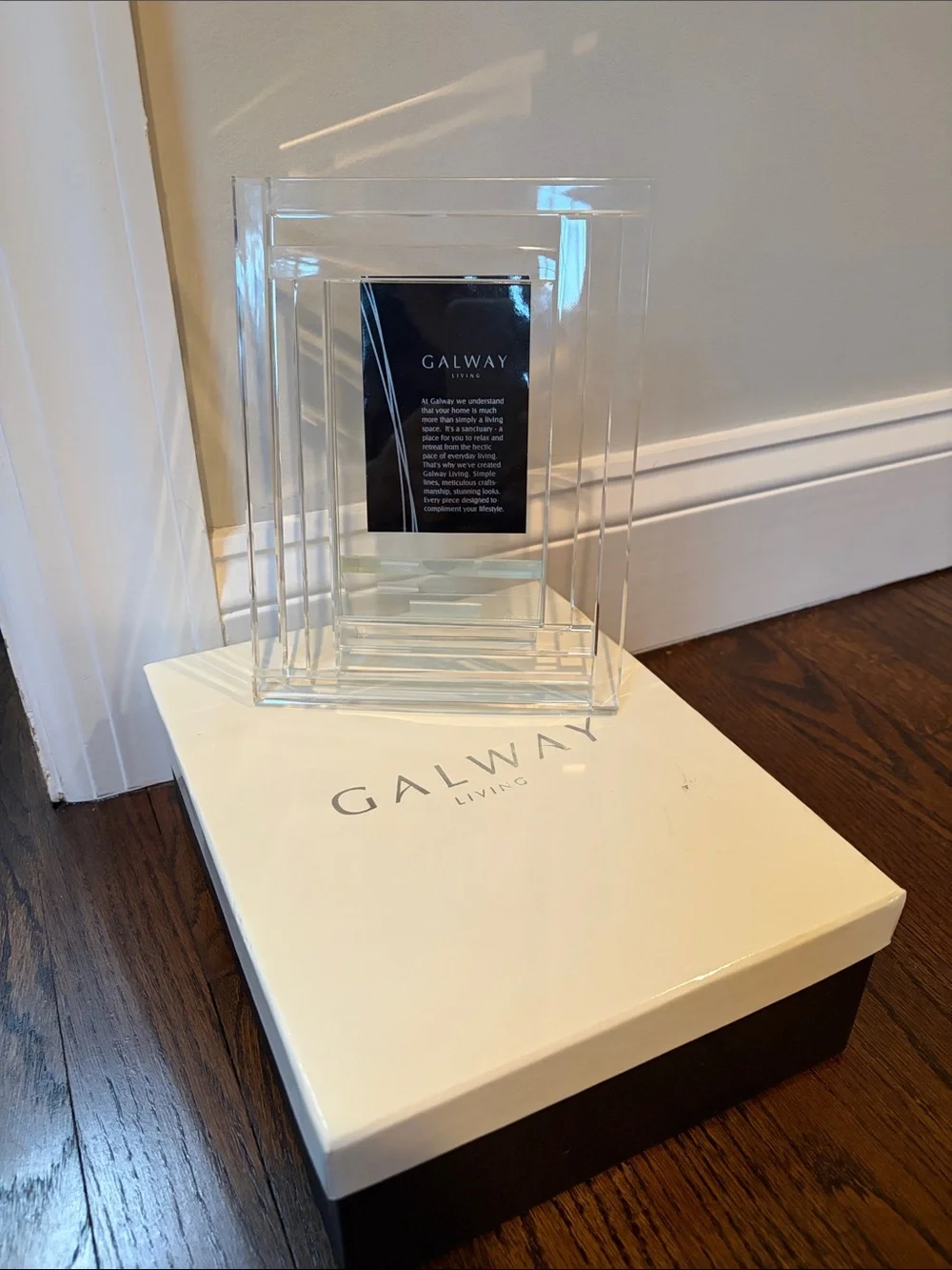 NWT Galway Living Crystal 3x5  Crystal Frame with Original Box